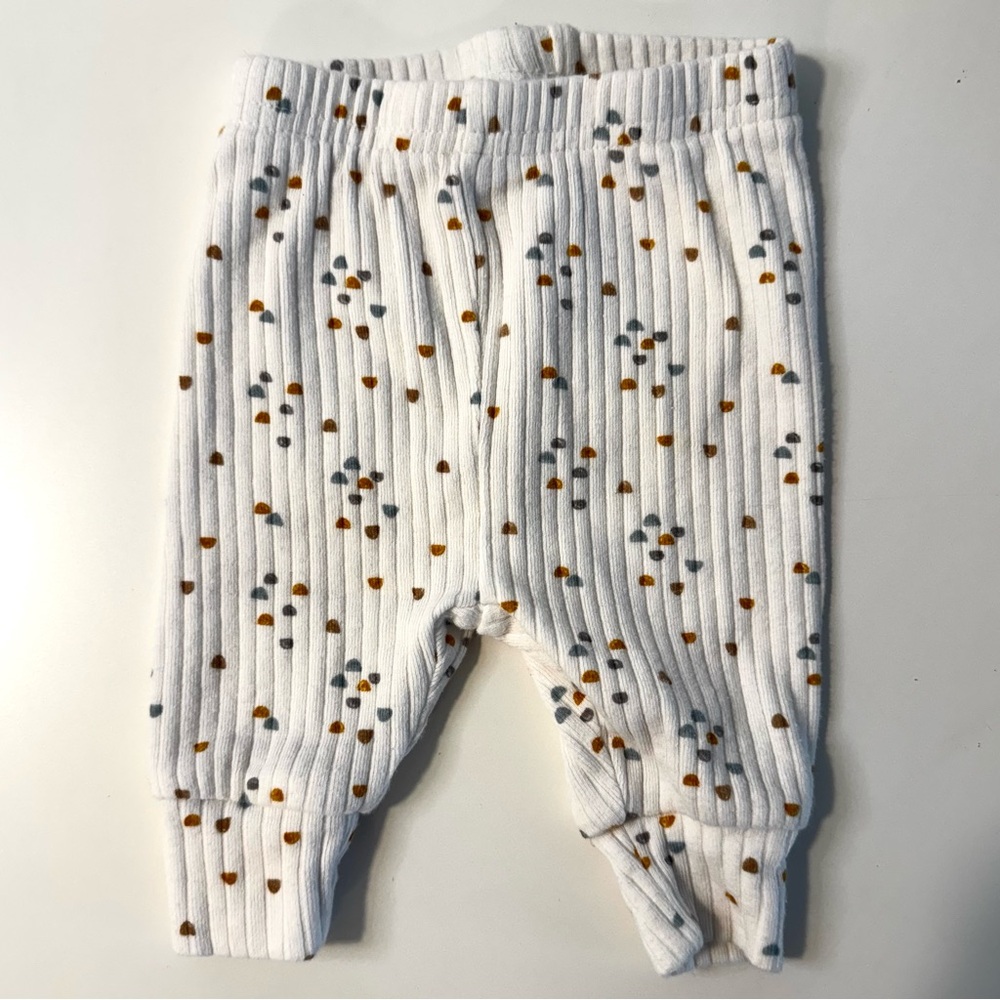 Carter's White Newborn Baby Pants with Polka Dots